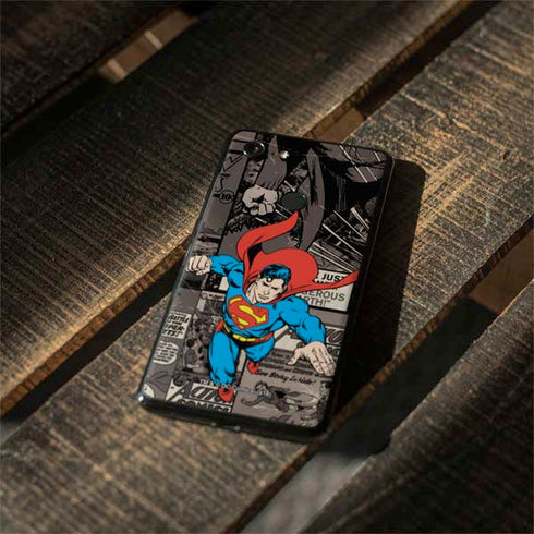 DC Comics Superman Vintage Action pose pattern Google Pixel 3 XL Skin
